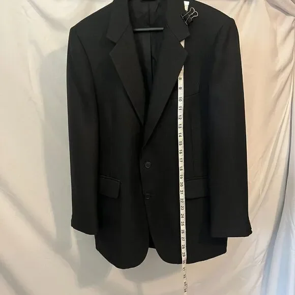 RICHARD CATE MENS VINTAGE SUIT JACKET - BLACK​ - Picture 6 of 12